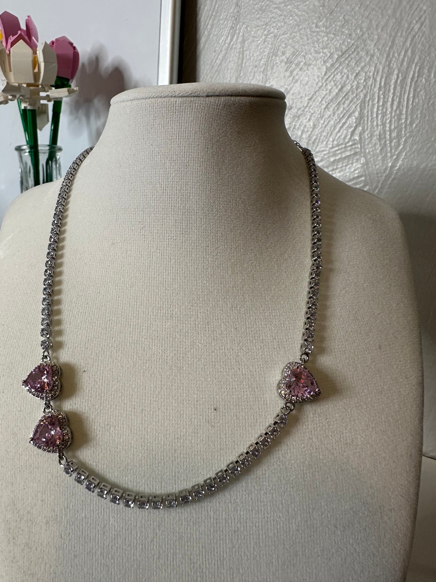 triple heart necklace