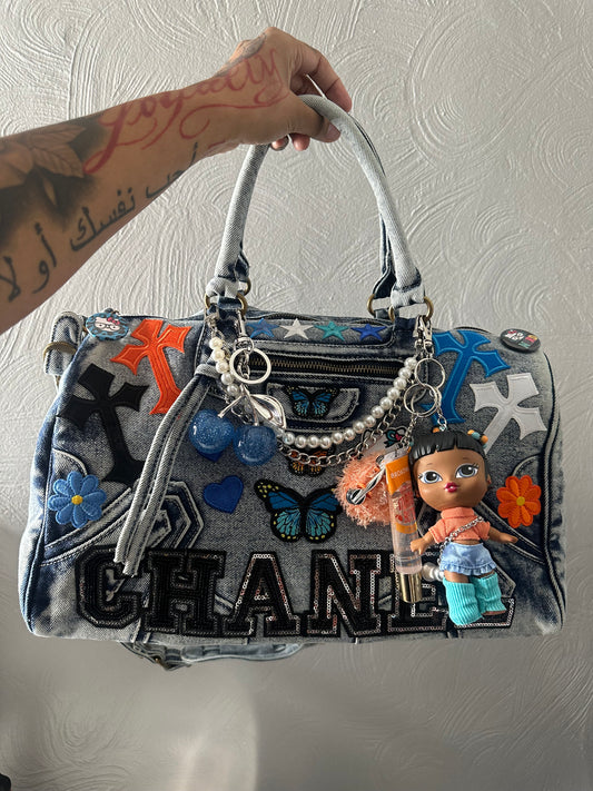 xl denim junk purse