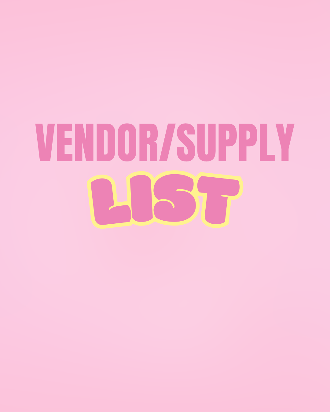 junk case vendor/supply list