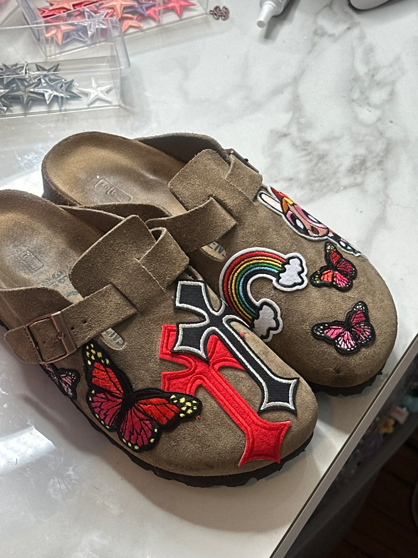 patch me up custom clogs