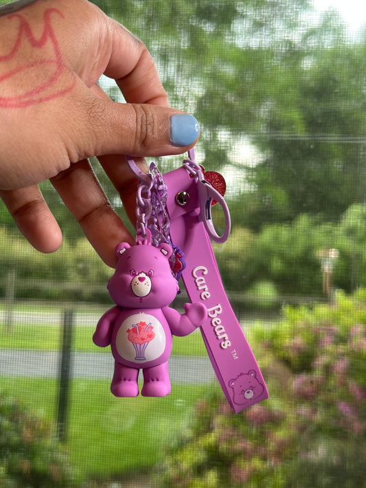 “purple bear” bag charm